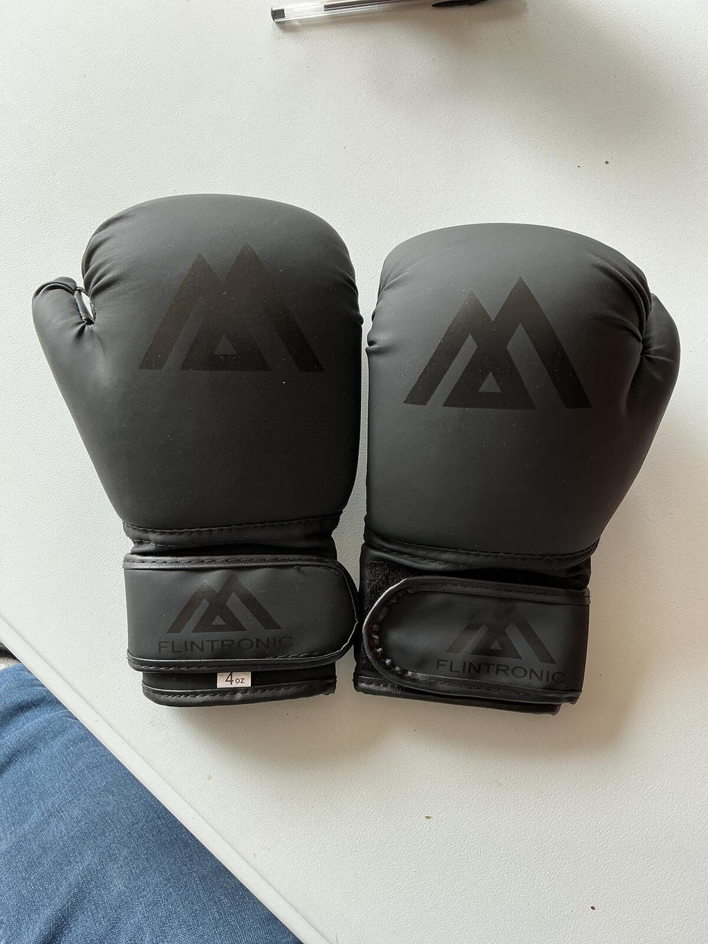 Flintronic Junior 4oz Black Boxing Gloves Lightweight Training Size 4oz