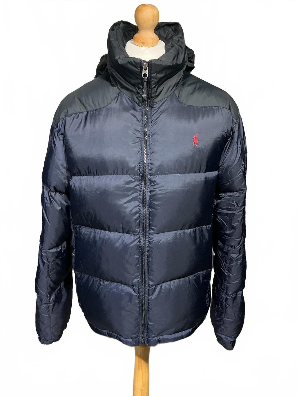 Polo Ralph Lauren Men's Navy Blue Puffer Jacket with Hood