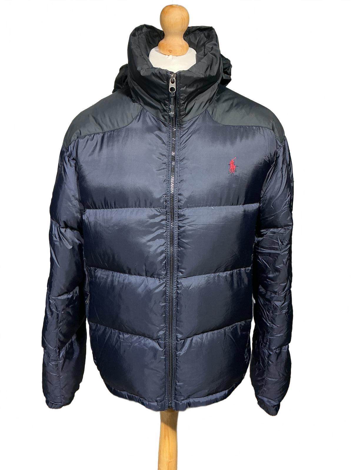 Polo Ralph Lauren Men's Navy Blue Puffer Jacket with Hood