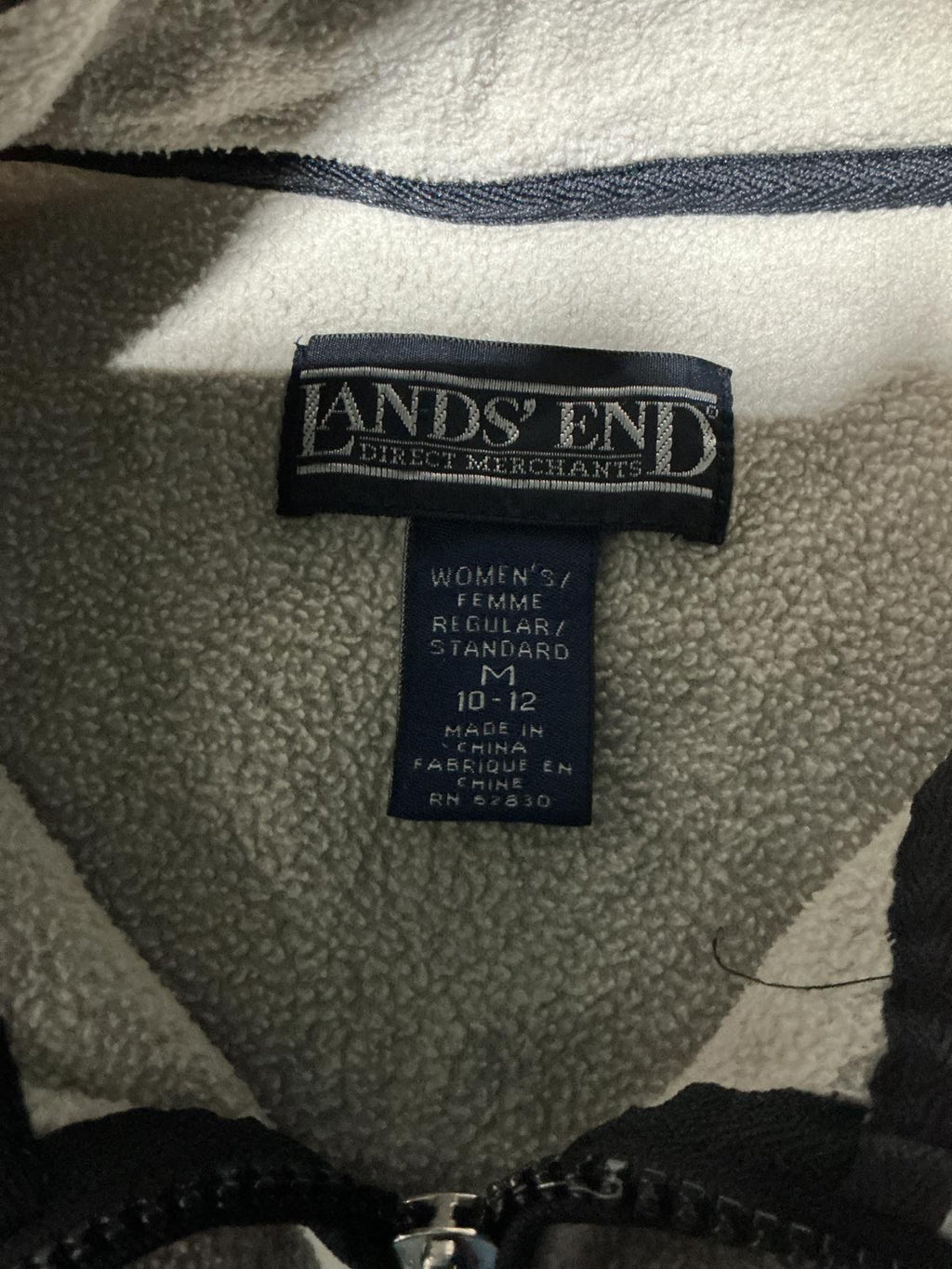 Ladies Two-Tone Grey Fleece Jacket with Full Zip
