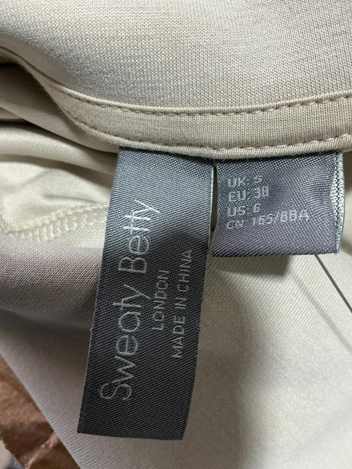 Sweaty Betty Longline Beige Half-Zip Soft Touch Sweatshirt Size small