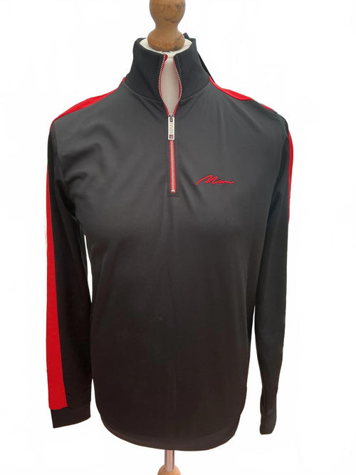 Boohoo man Black and Red Track Suit Set Size Regular Xs