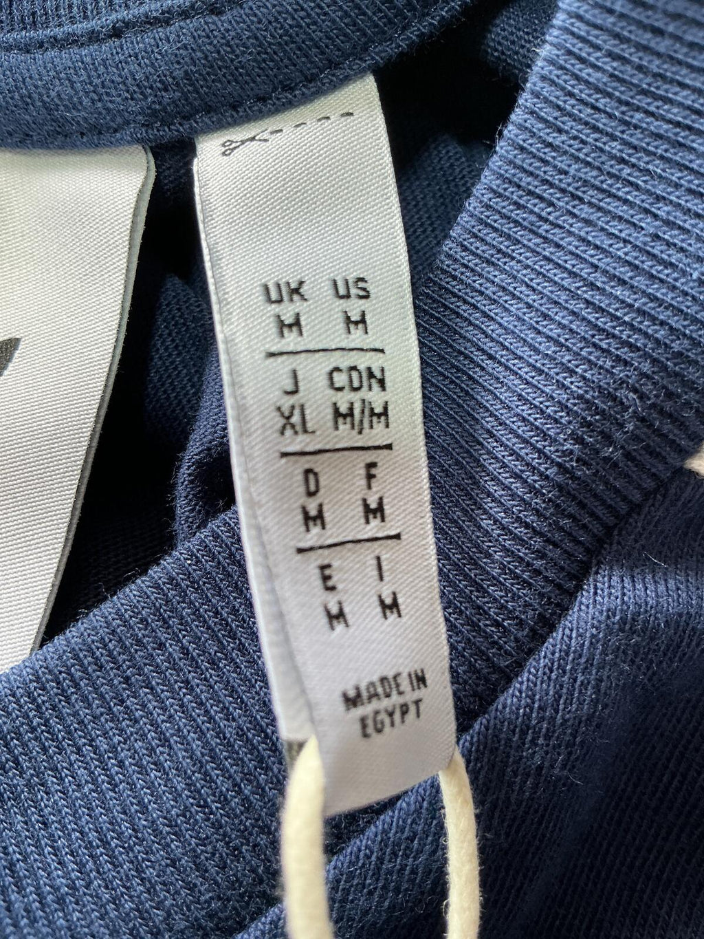 Adidas Originals Navy Blue T-Shirt with White Stripes Size M Casual Sportswear