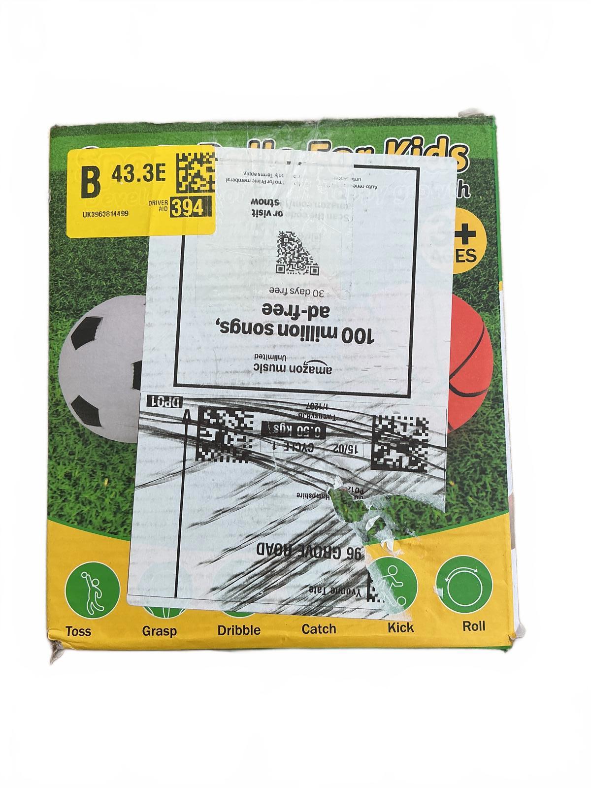 Irptey Sports Ball Set of 5 with Hand Pump and Storage Bag - Kids Size
