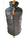 Scruffs Men's Padded Gilet Bodywarmer Vest Size S Black Grey Outdoor