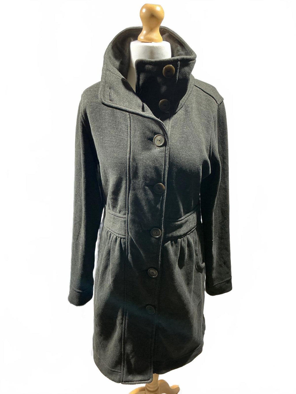 Patagonia Women's Fleece Lined Cowl Neck Jacket Large Khaki Brown