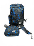 3 Piece Graphic Backpack Pencil Case and Crossbody Bag Set One Size Black Blue