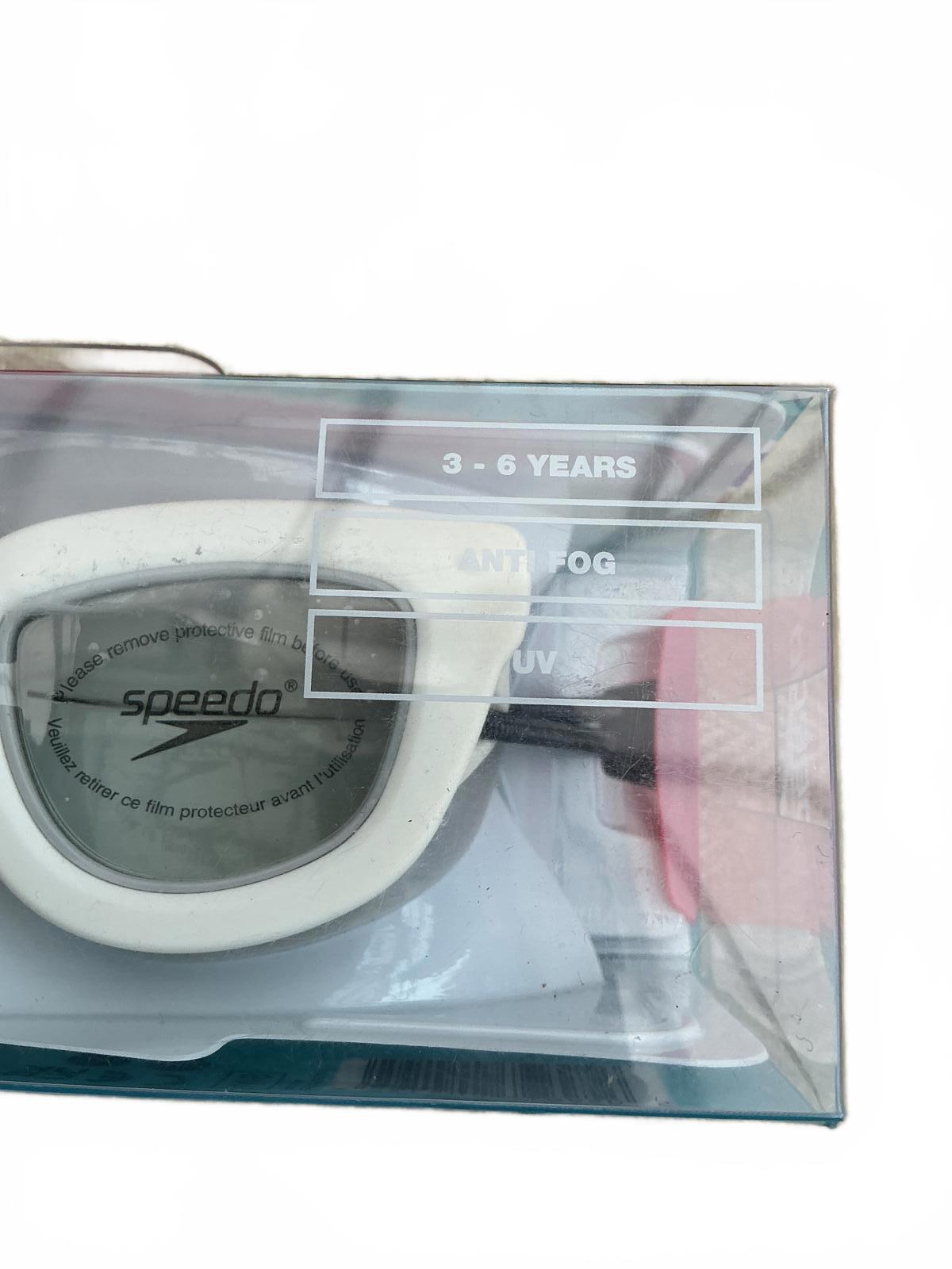 Speedo Sunny G Kids Swim Goggles White Size 3-6 Years Anti-Fog UV Protection