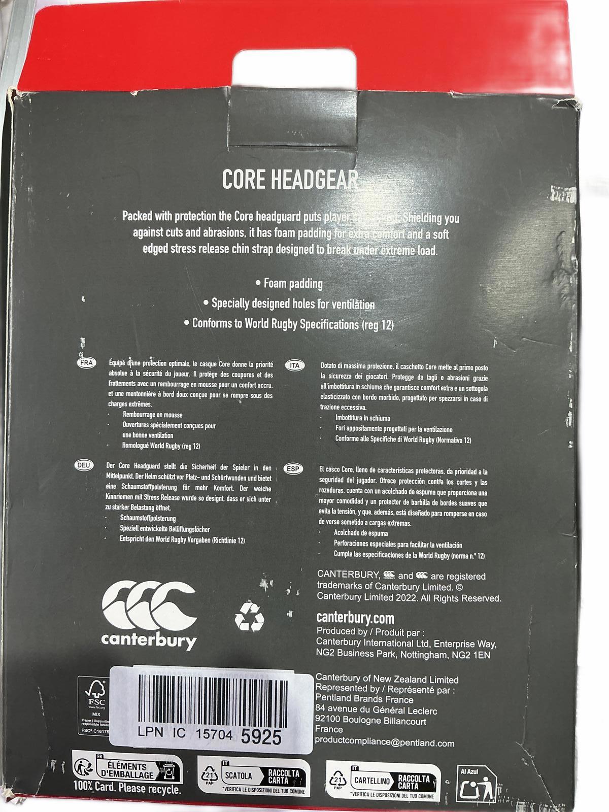Canterbury CORE Rugby Headgear Size Small