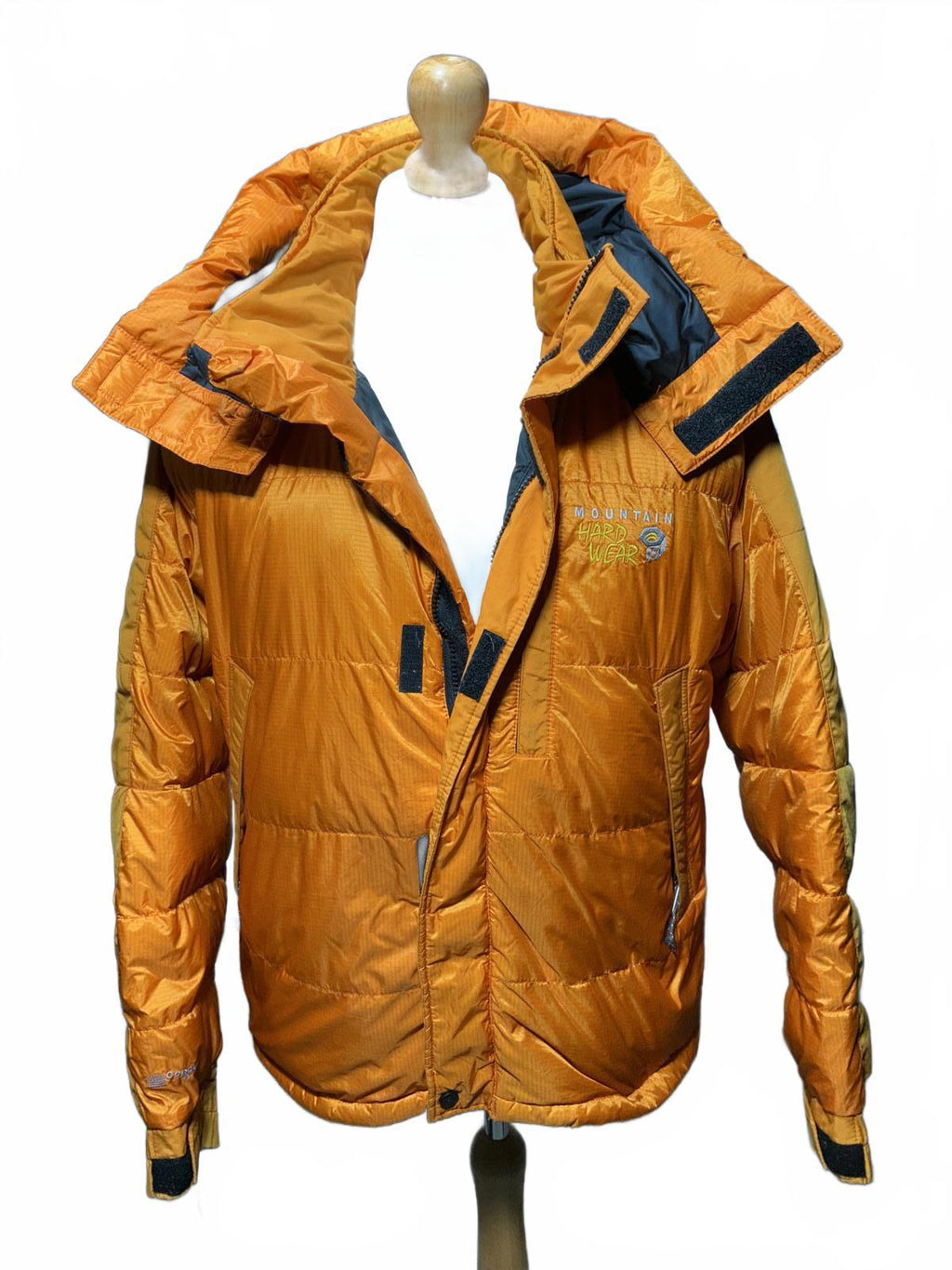 Mountain Hardwear Men's Orange Puffer Jacket with Hood
