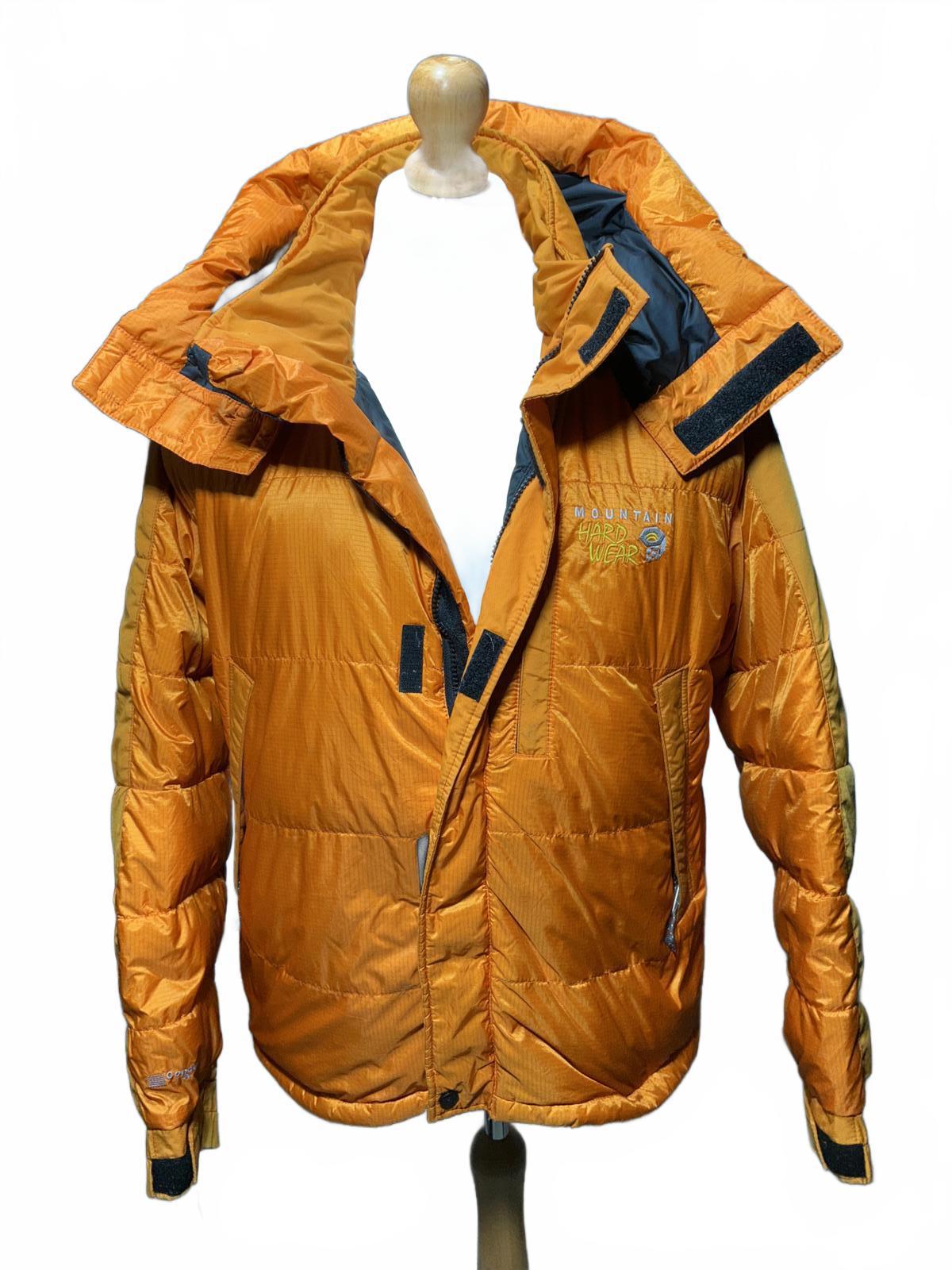 Mountain Hardwear Men's Orange Puffer Jacket with Hood