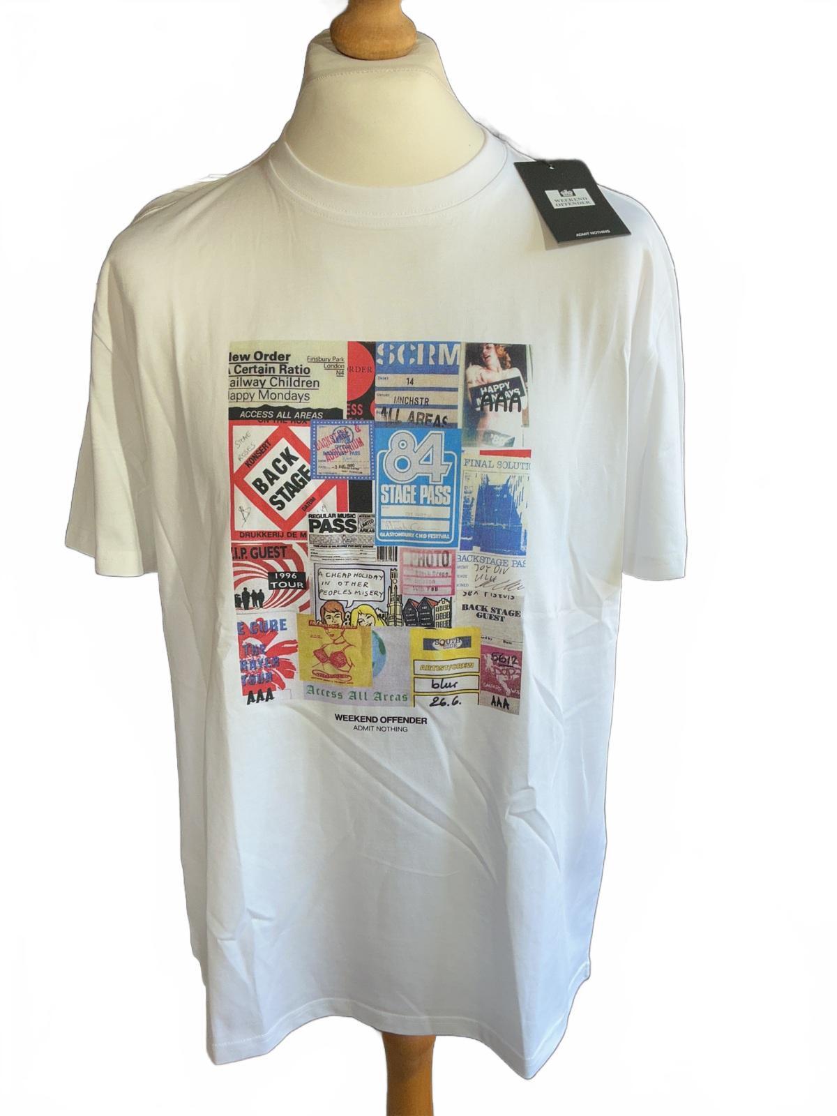 *NEW* Weekend Offender White Graphic T-Shirt Size Regular XL Large
