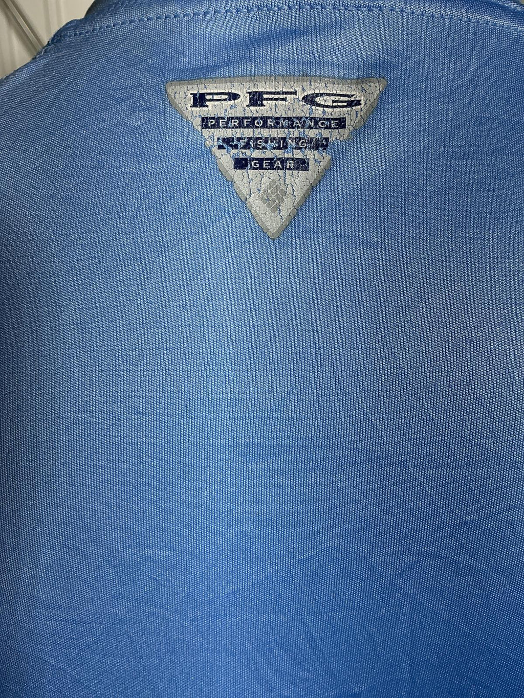 Columbia Men's Short Sleeve Pfg Activewear T-shirt Blue
