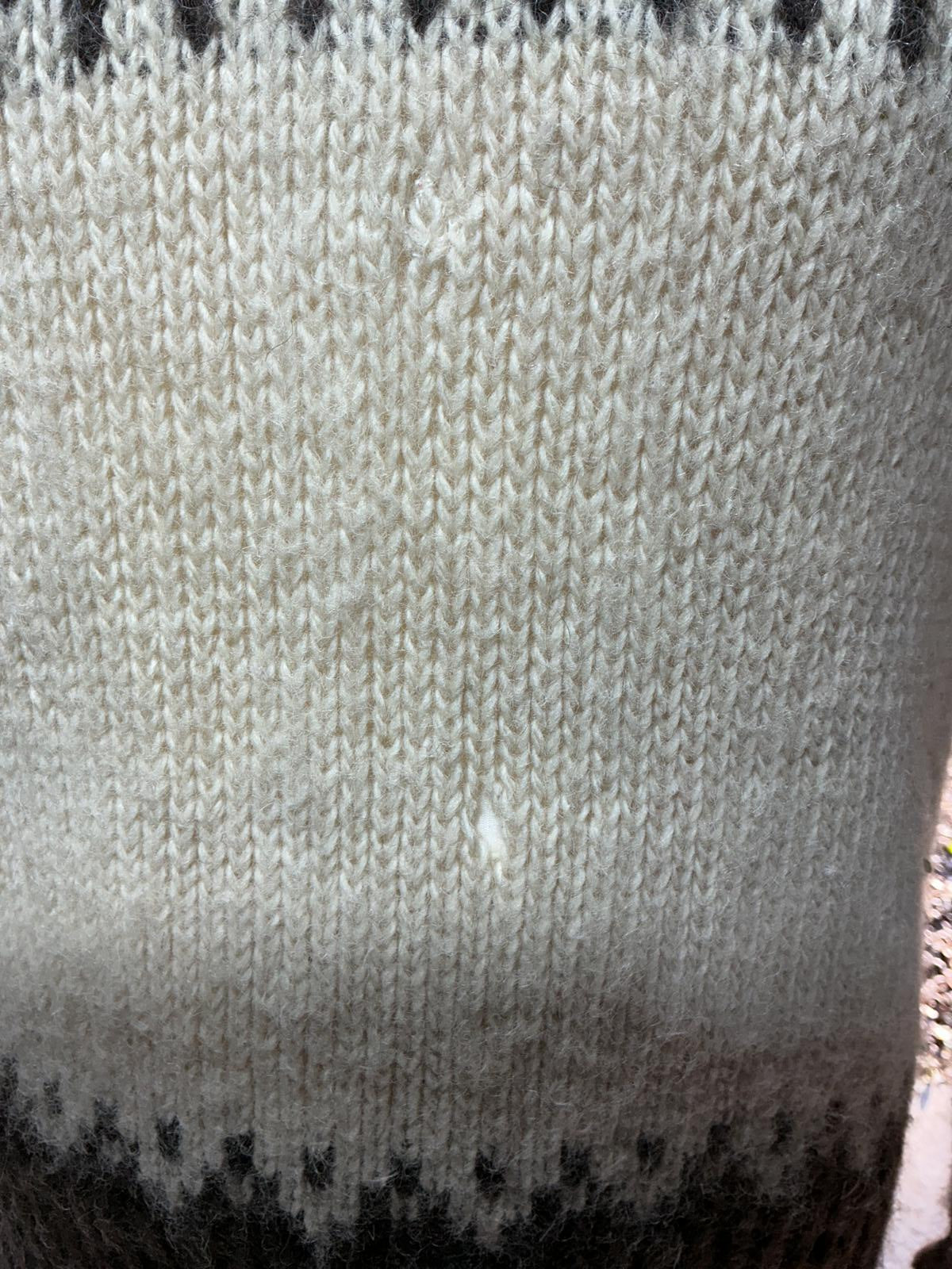 Vintage Men's Nordic Style Knit Sweater V-Neck Wool Blend