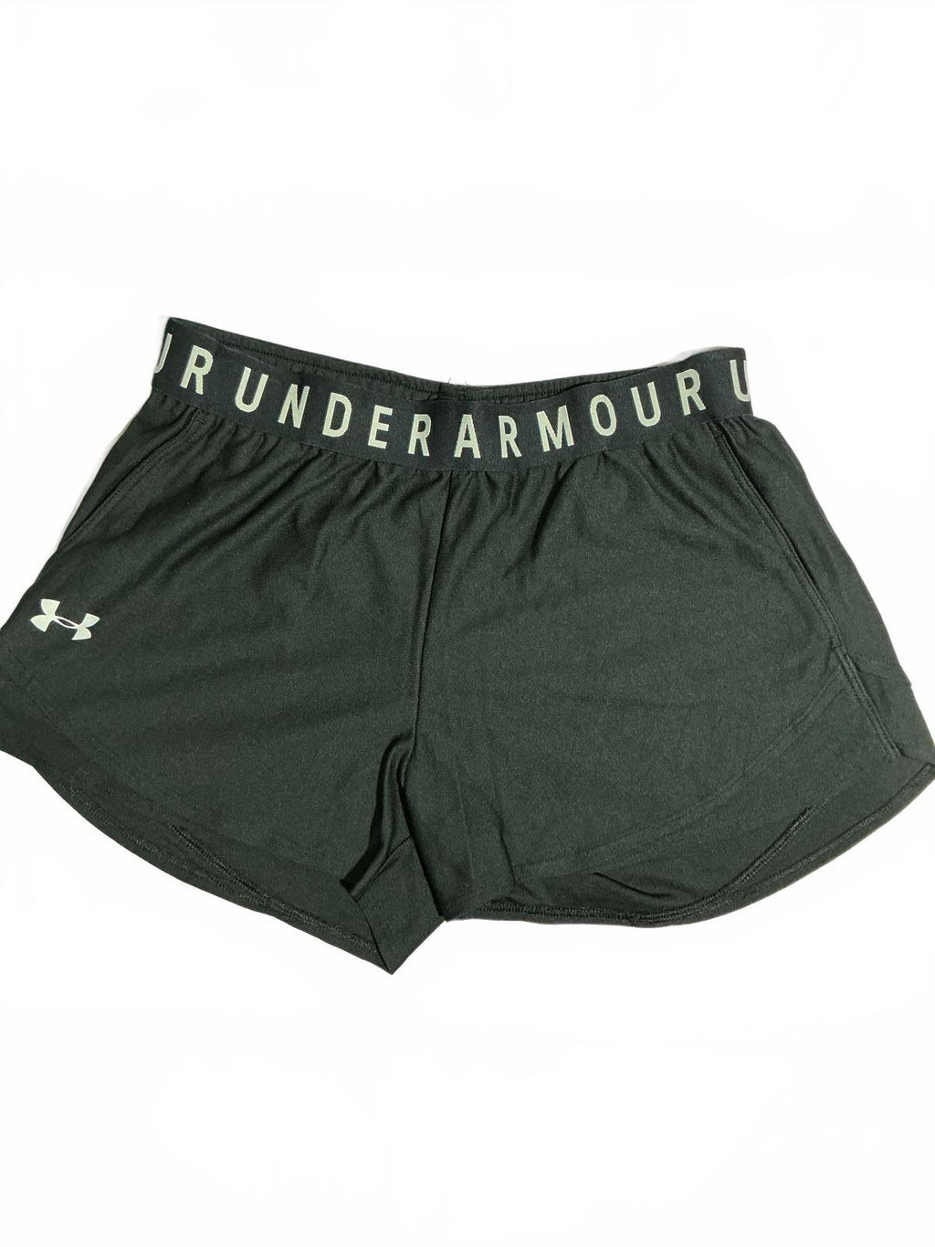 Under Armour Black Athletic Shorts with Logo Waistband