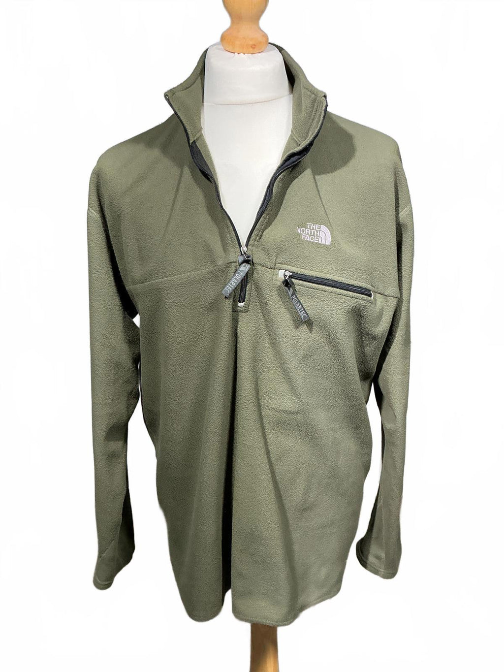 The North Face Olive Green Fleece Hiking Pullover