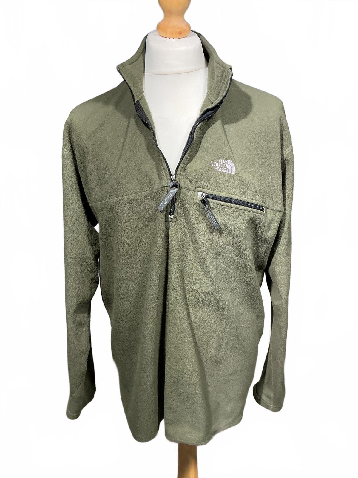The North Face Olive Green Fleece Hiking Pullover