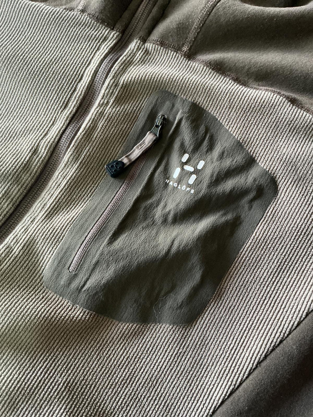Haglöfs Size XXL Brown Hooded Fleece Jacket Outdoor Activewear