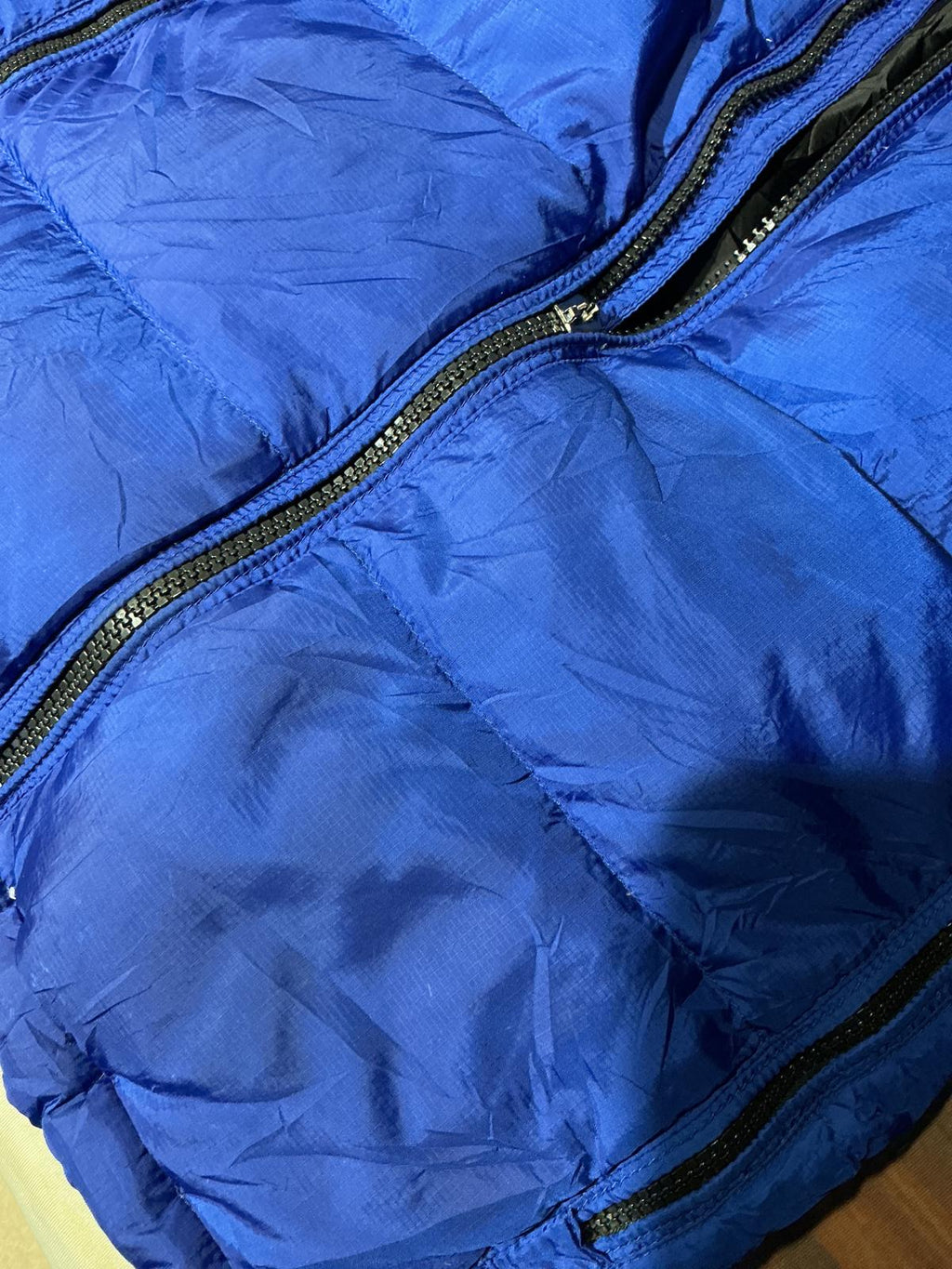 Polo Ralph Lauren Men's Puffer Jacket Full Zip High Collar Blue Good