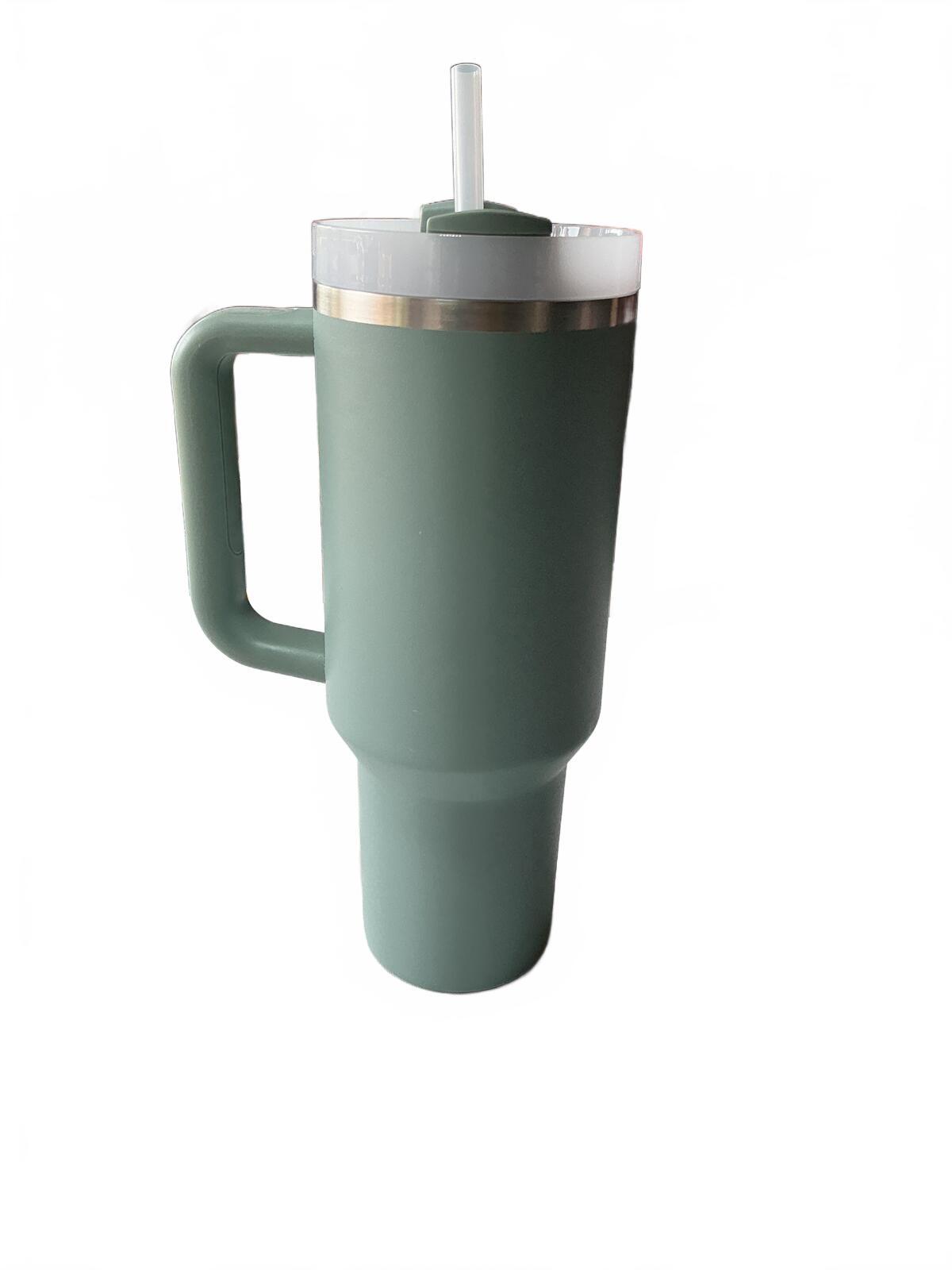 Stanley Insulated Travel Mug with Handle and Straw 40oz/1.18l  Green