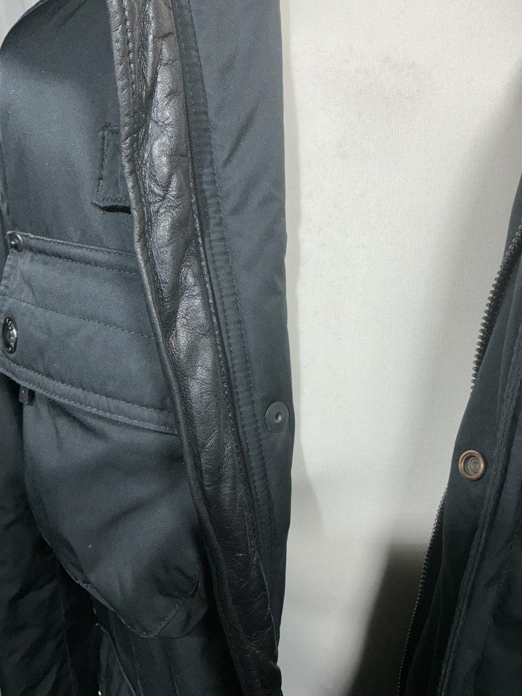 Black Men's Utility Ralph Lauren Jacket with Multiple Pockets and Hood