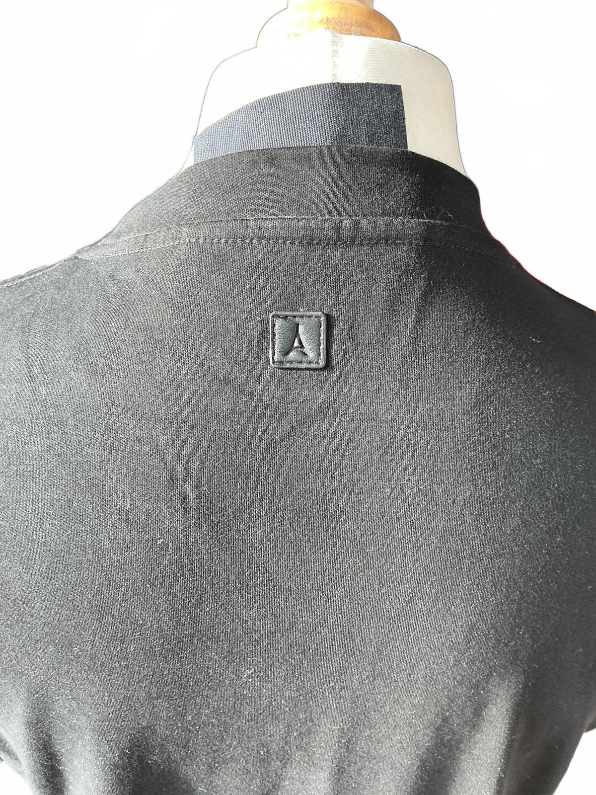 Maniere de Voir Black T-Shirt with Brown Stripes Size Xs