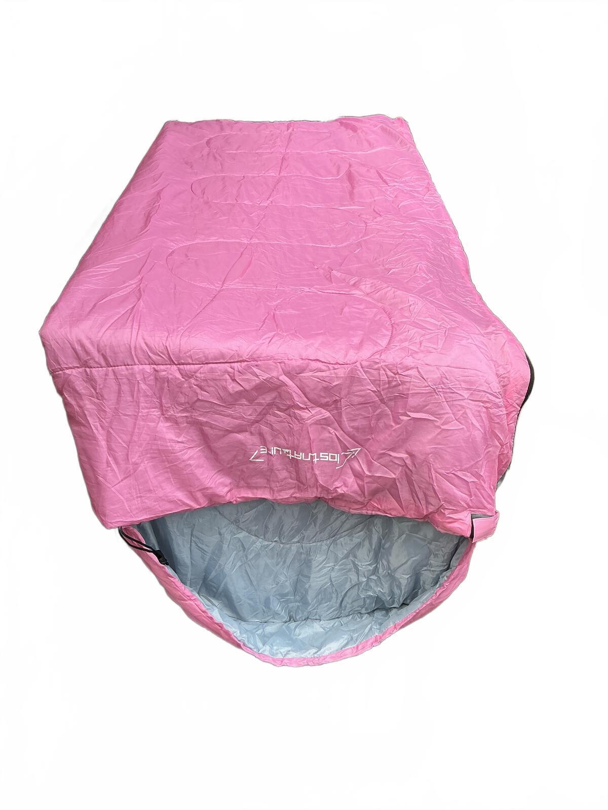 Lostnature7 Pink Rectangular Sleeping Bag 7'3" x 2'8" Comfortable Size