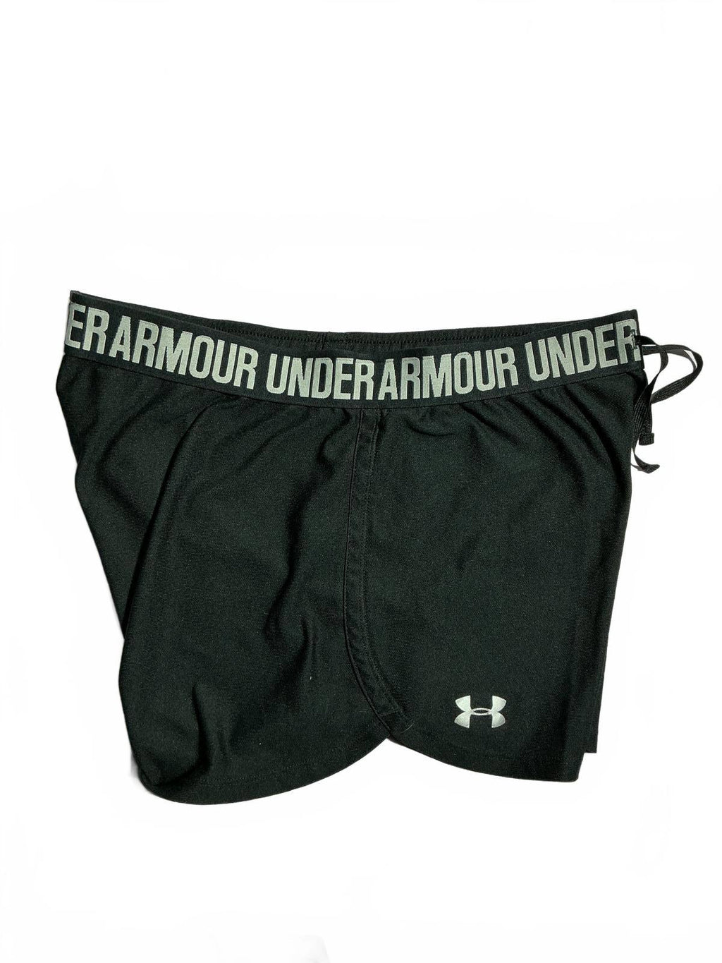 Under Armour Ladies Black Athletic Shorts with Elastic Waistband