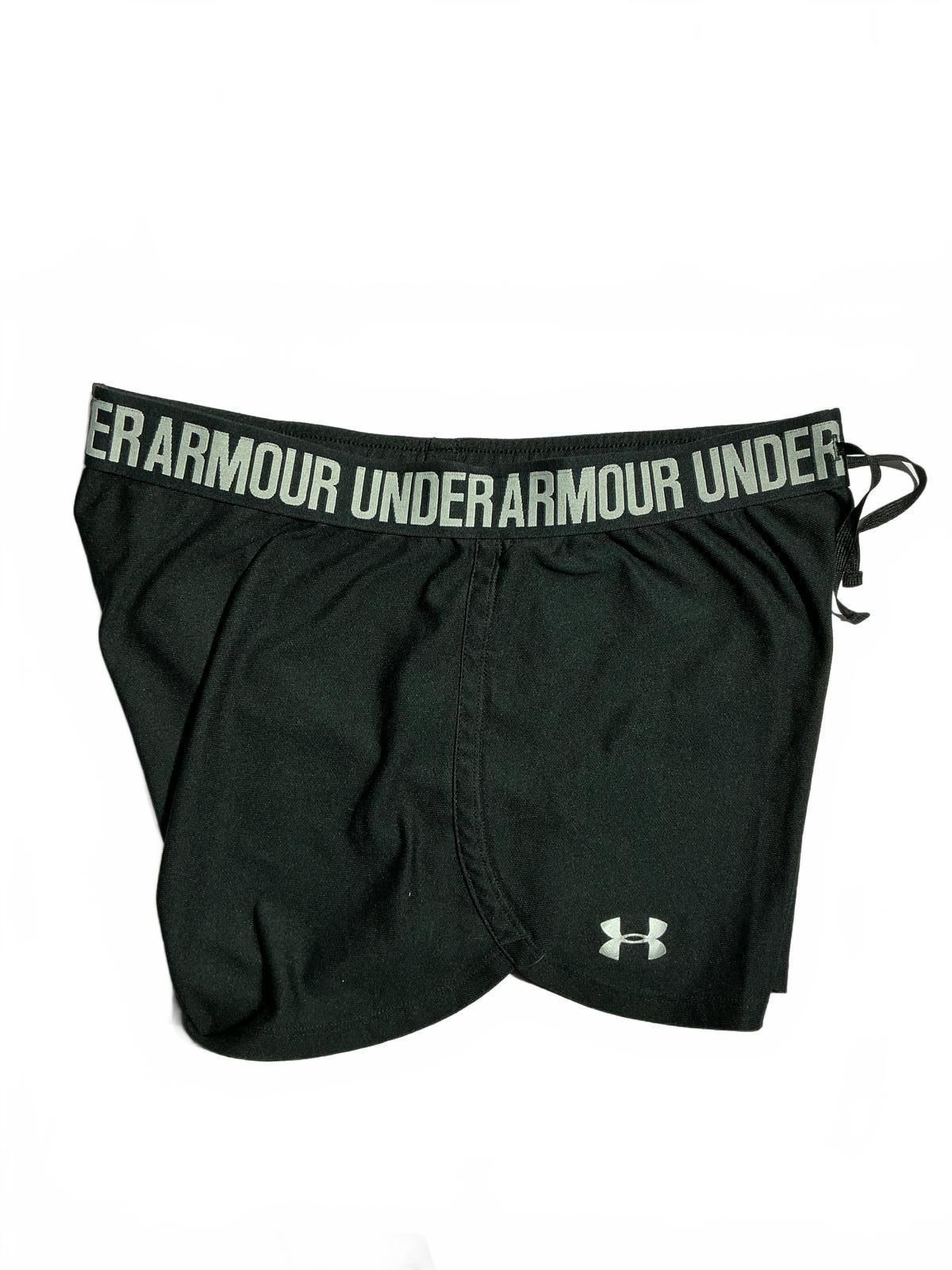 Under Armour Ladies Black Athletic Shorts with Elastic Waistband