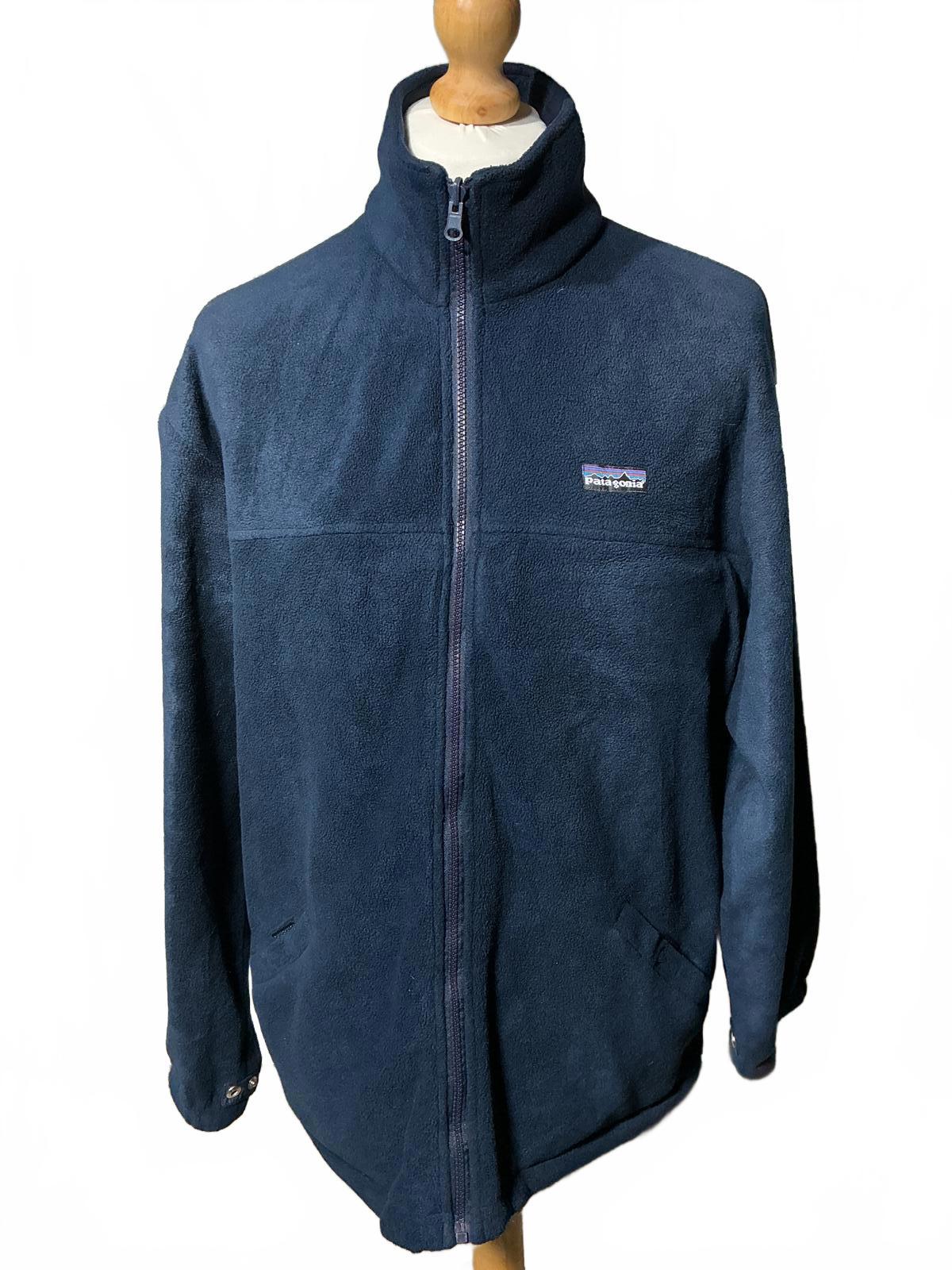 Patagonia Navy Blue Fleece Jacket Size Regular XL Warm Outdoor Casual