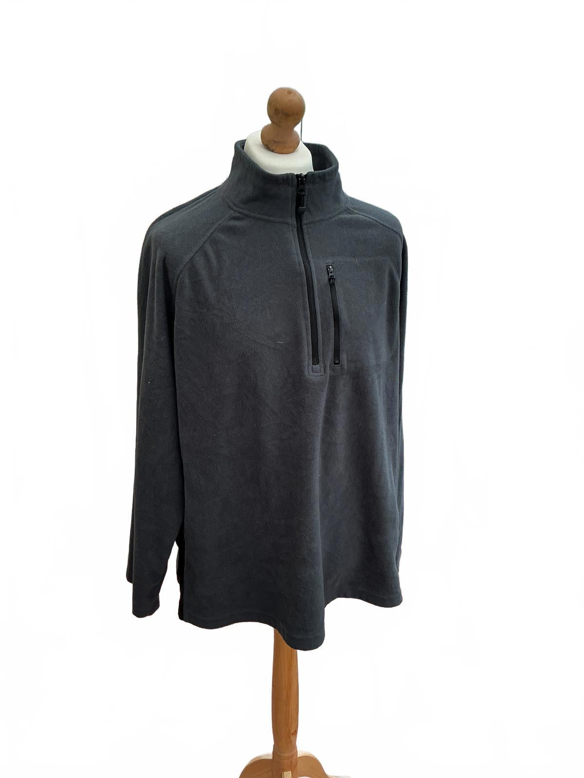 Men's Star Grey Fleece Pullover Jumper Size Regular Xxl Comfortable Warm