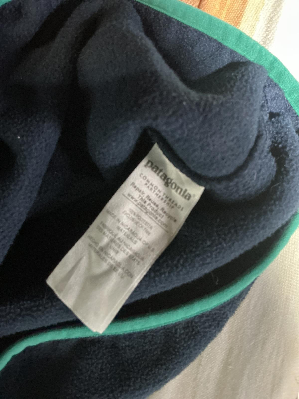 Patagonia Men's Navy Blue Fleece Jacket with Snap Buttons