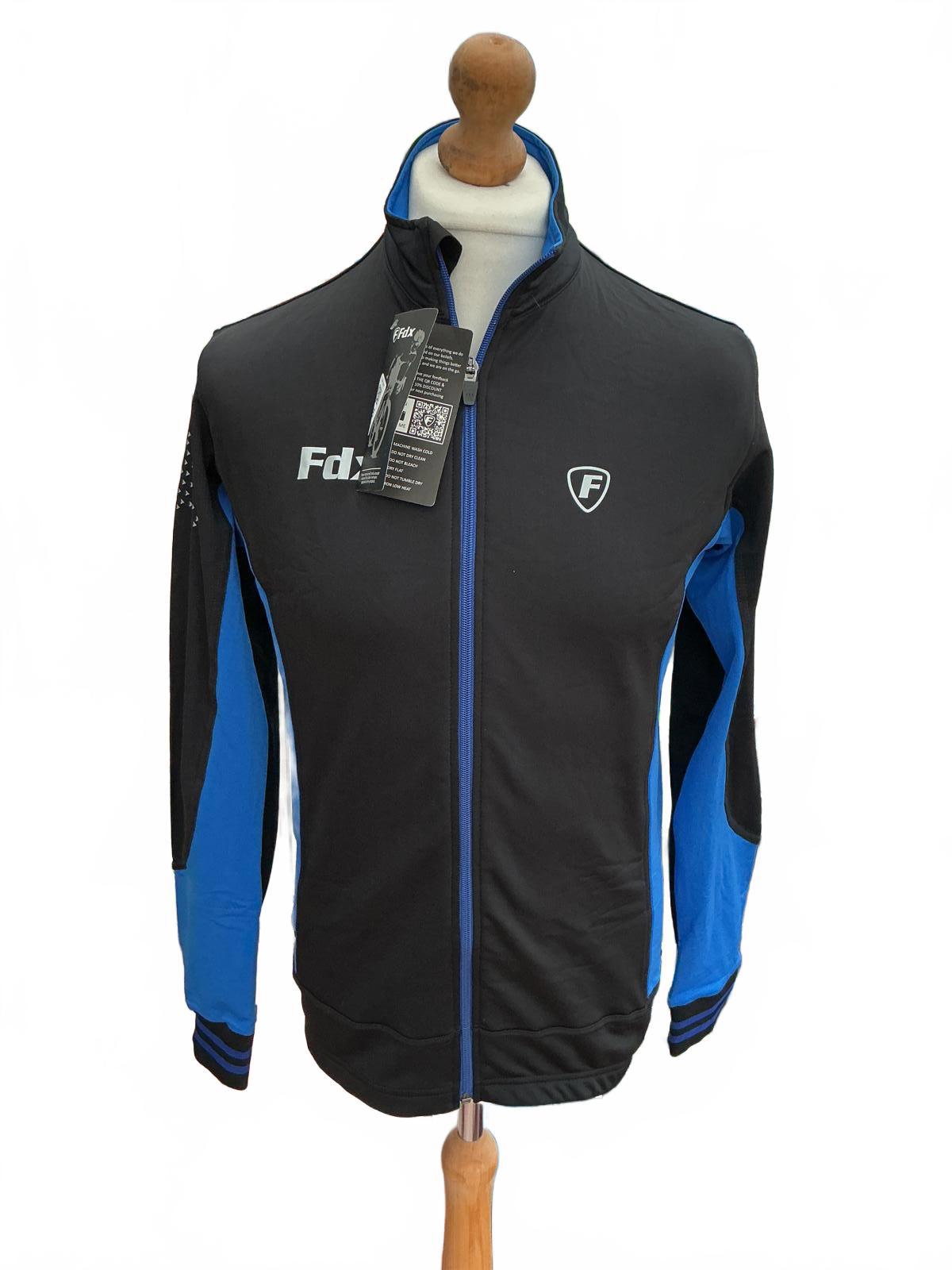 Fdx Black and Blue Cycling Jacket Size Regular Xl