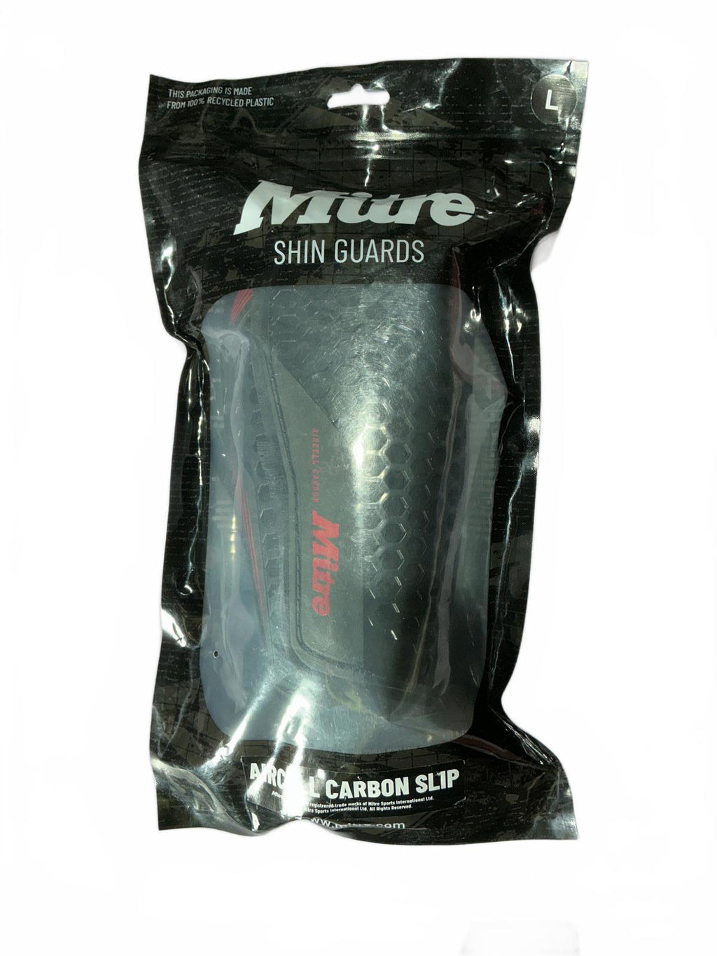 Mitre Carbon Slip Shin Guards Large
