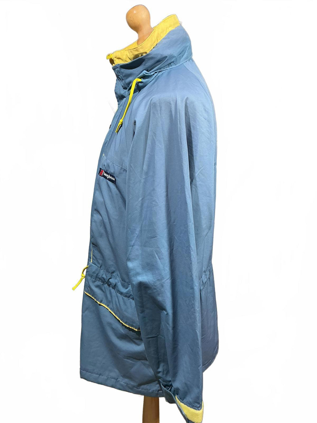 Berghaus Vintage Blue and Yellow Hooded Gemini Jacket Size XLarge