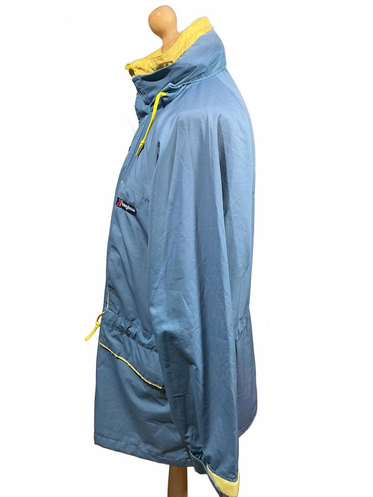 Berghaus Vintage Blue and Yellow Hooded Gemini Jacket Size XLarge