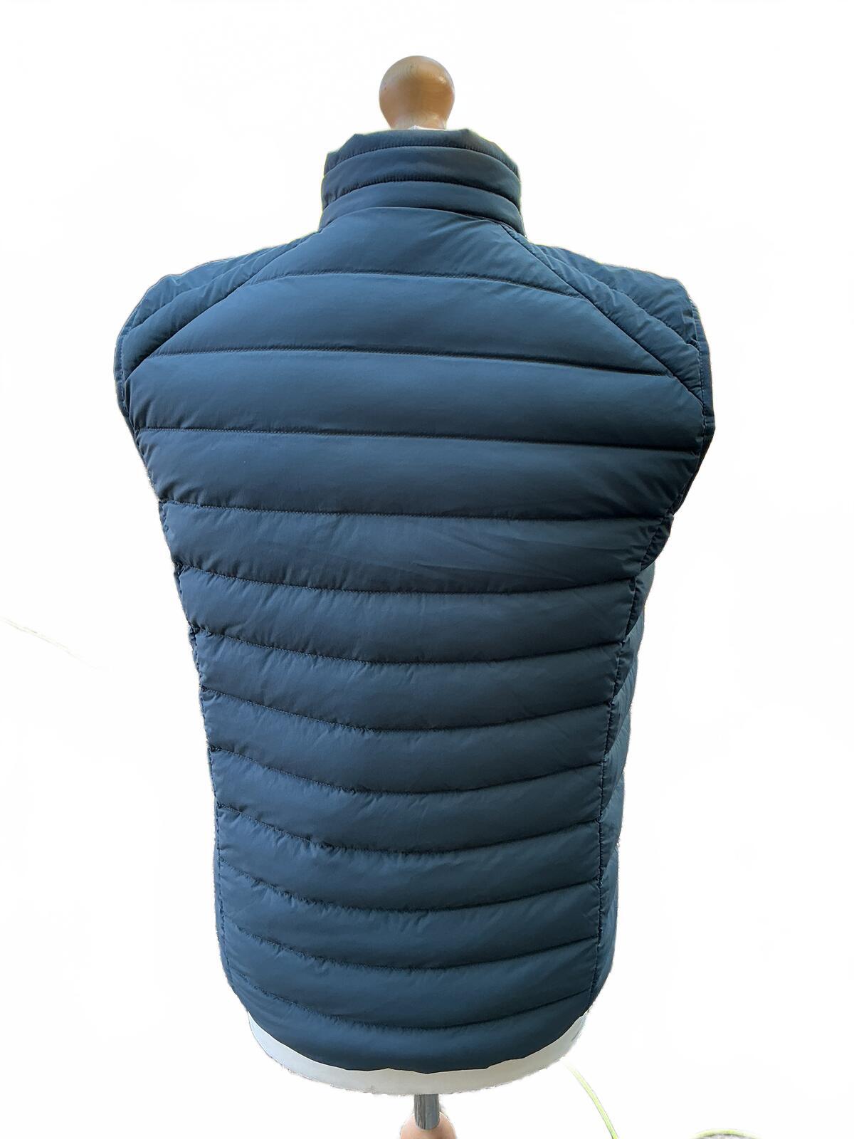 Jott Men's Blue Grey Padded Gilet Vest Size Regular M Lightweight Warm