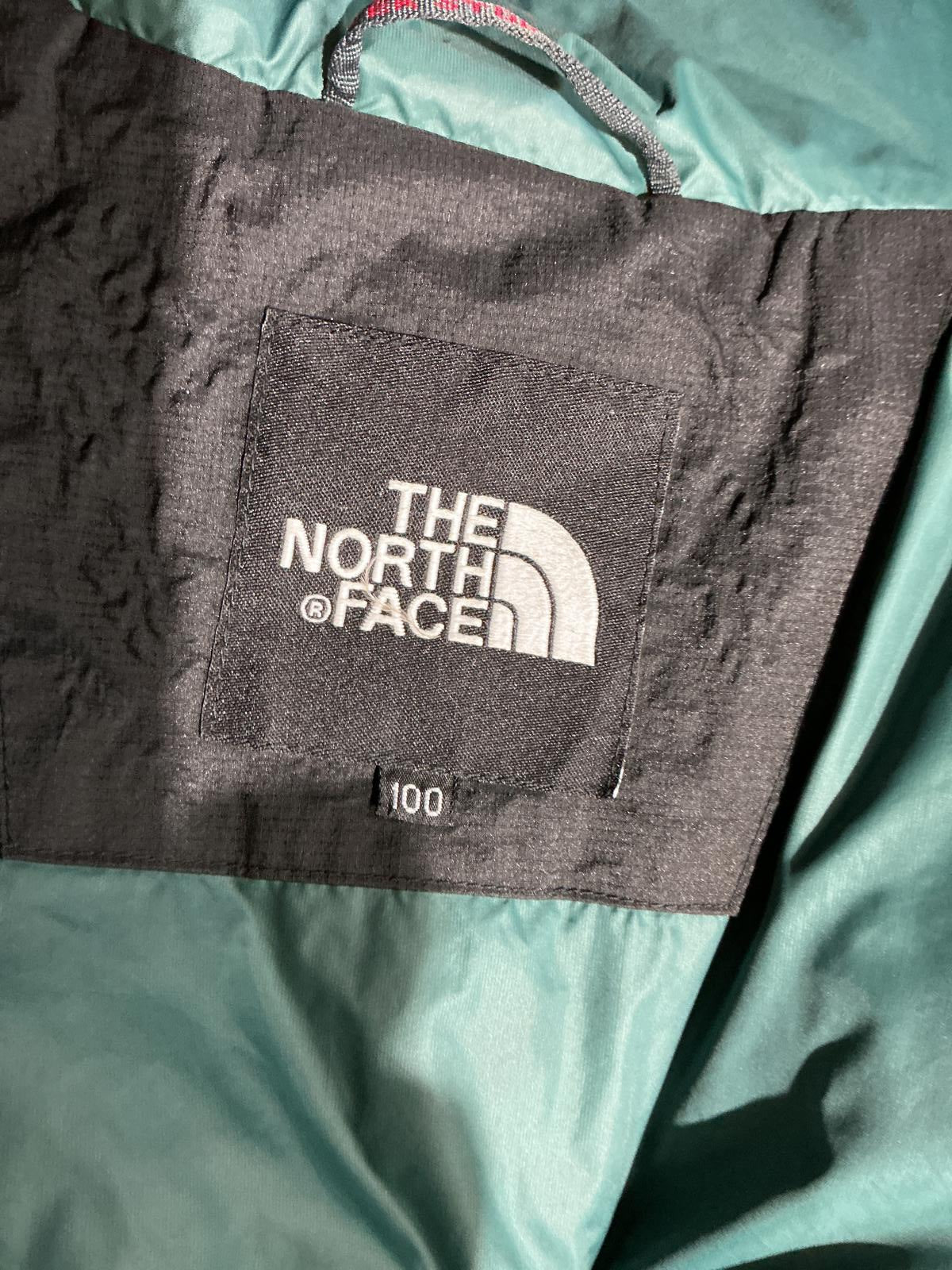 The North Face Men's Large Winter Puffer Jacket Hooded Black Turquoise