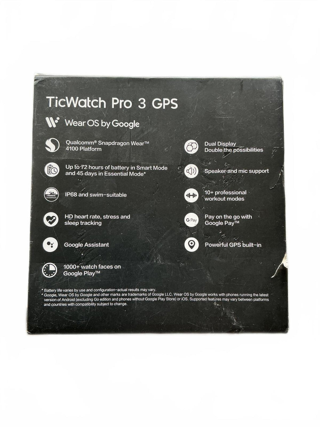 TicWatch Pro 3 GPS Smartwatch with Charger and Manuals - Size Standard