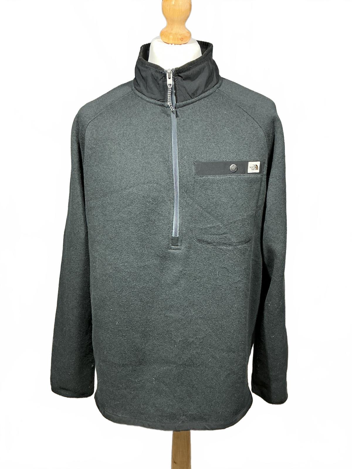 The North Face Men's Grey Fleece Jacket Half Zip