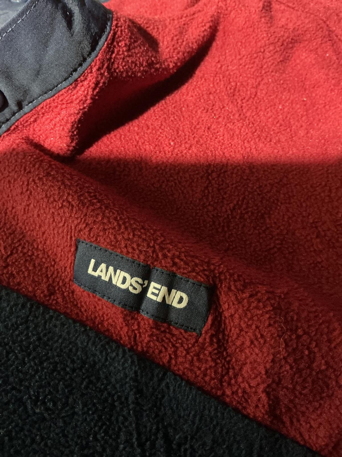 Lands' End Men's Two-Tone Fleece Pullover Jacket