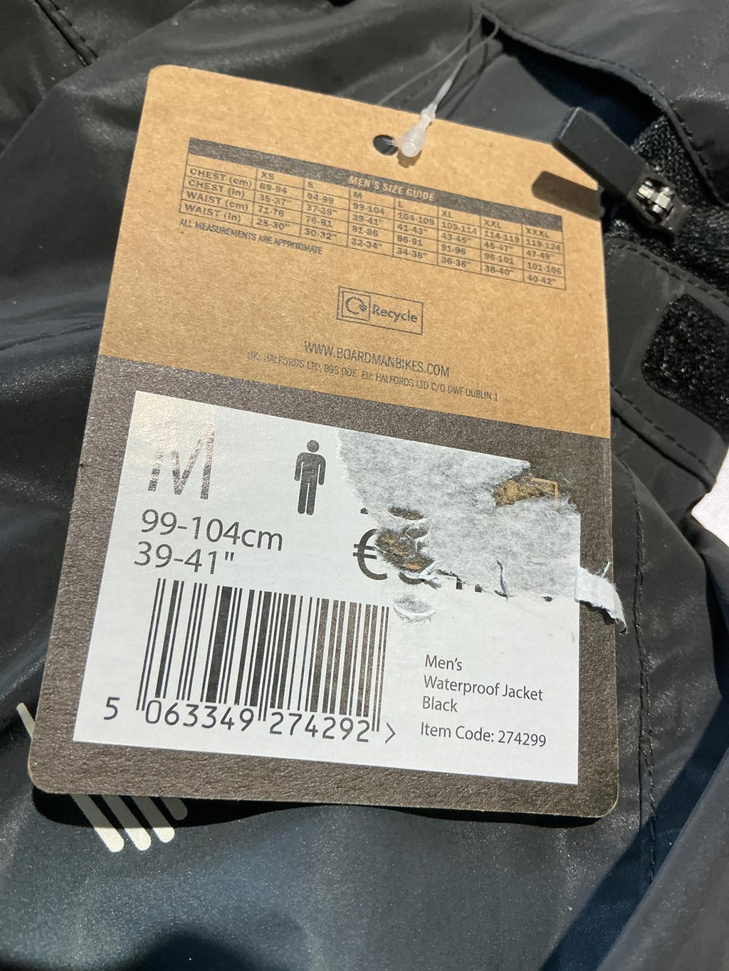 Boardman Waterproof Jacket Size Regular M