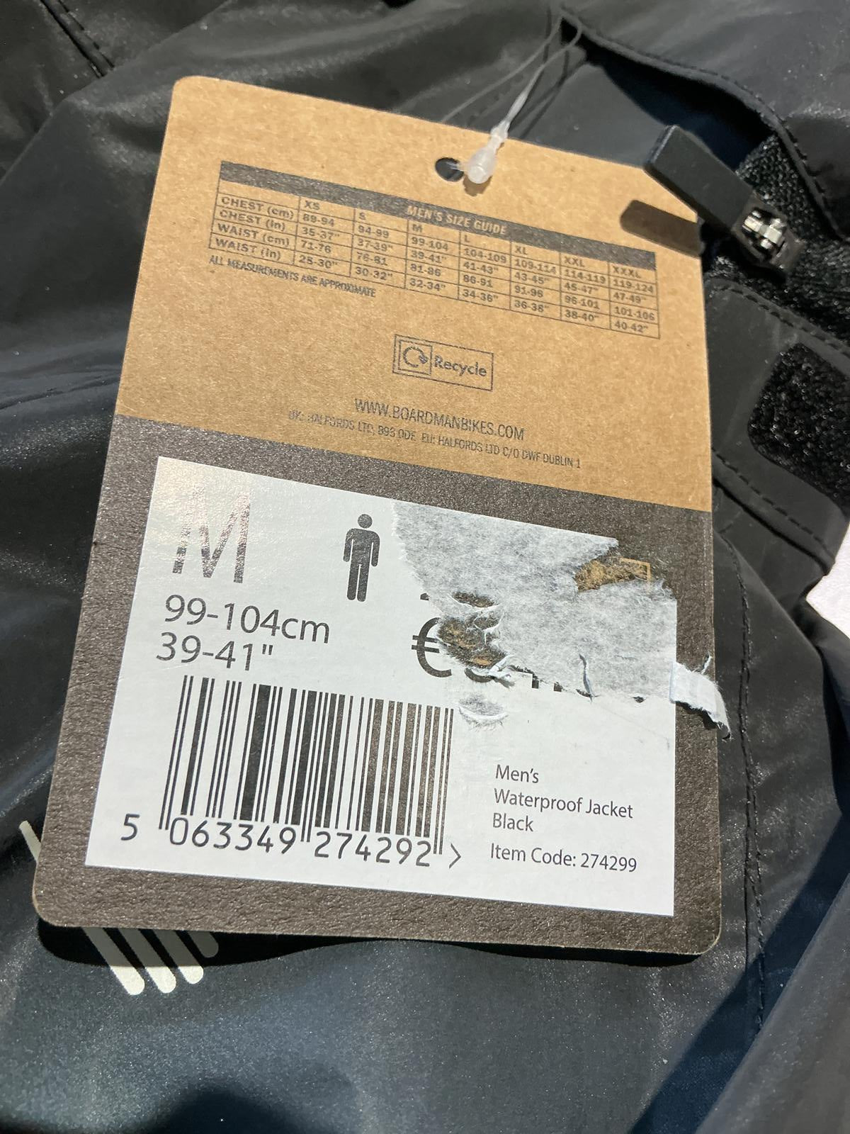 Boardman Waterproof Jacket Size Regular M