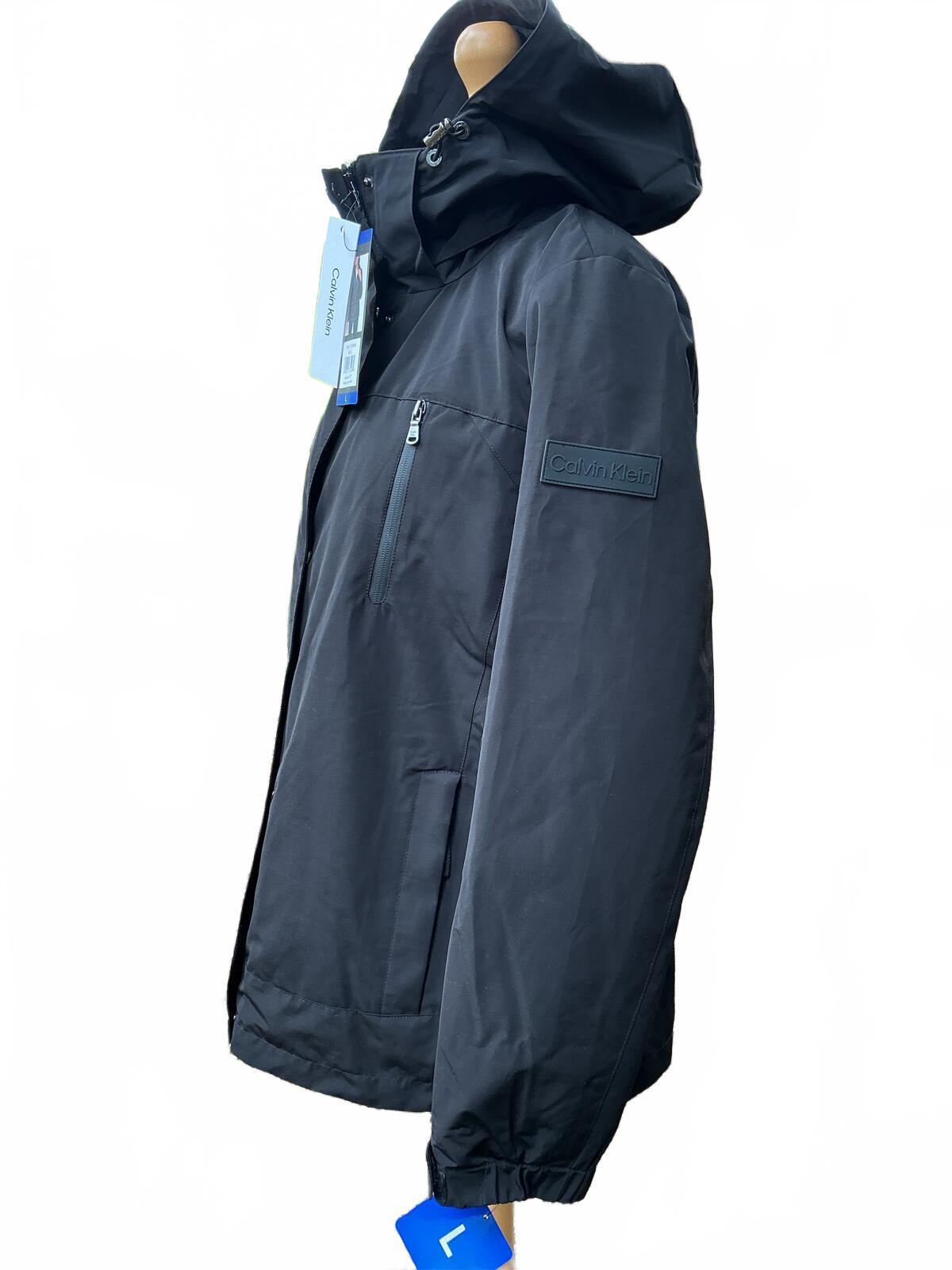 Calvin Klein Ladies Large Black 3in 1  Waterproof Hooded Jacket Outdoor Coat