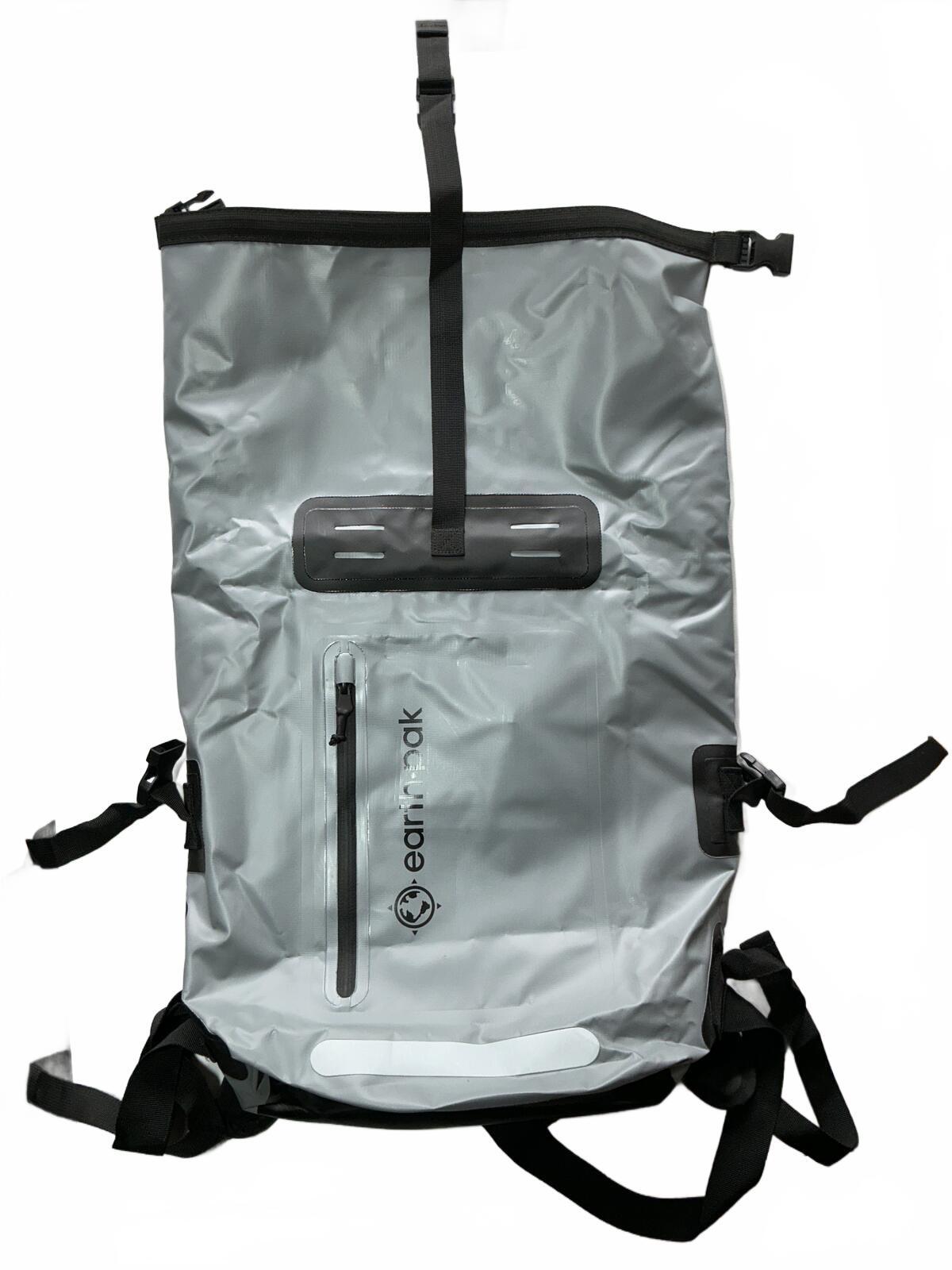 Earth Pak 35L Waterproof Roll Top Backpack Rucksack Grey