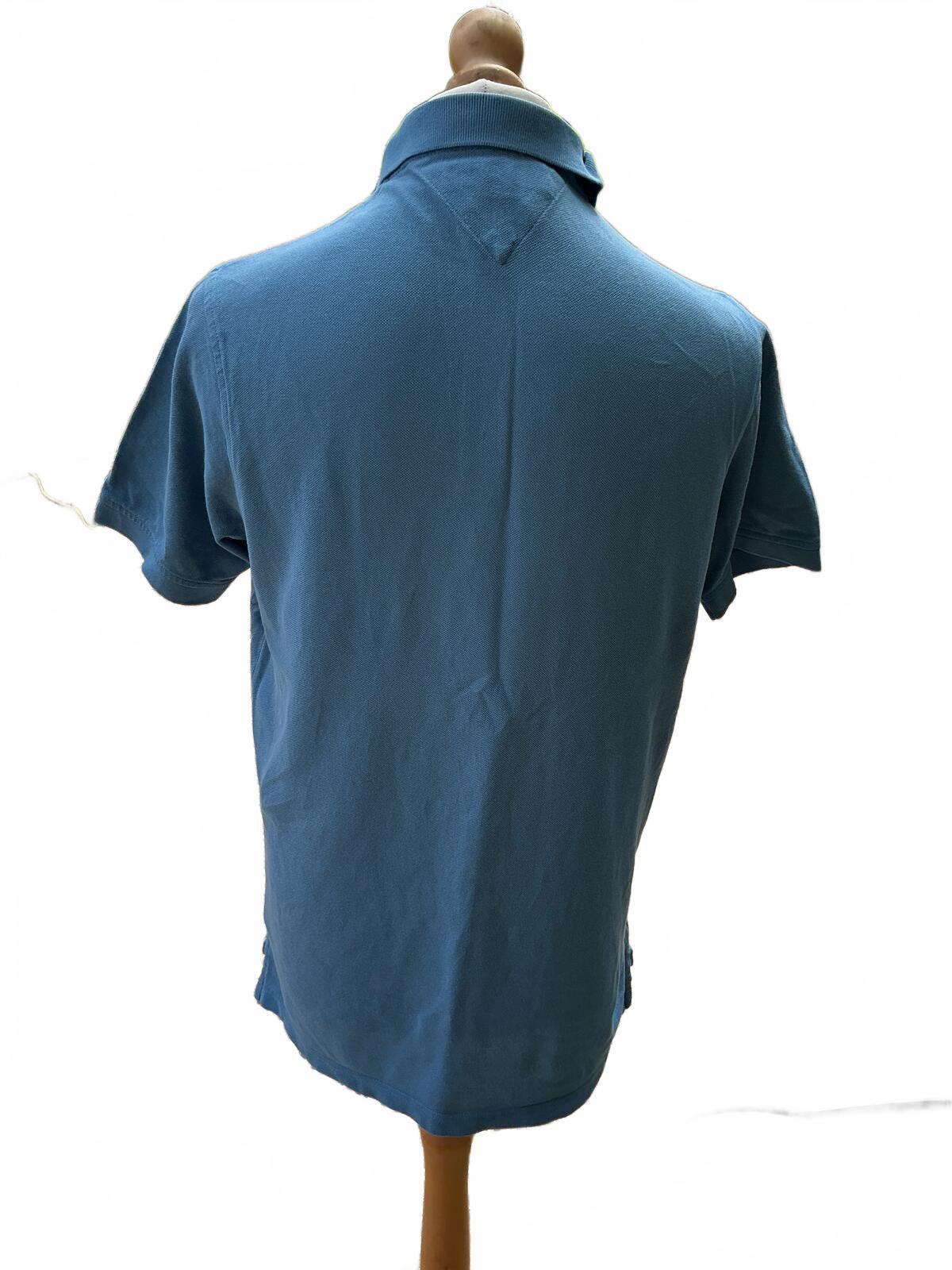 Tommy Hilfiger Blue Polo Shirt Size Slim Xl Classic Casual Style