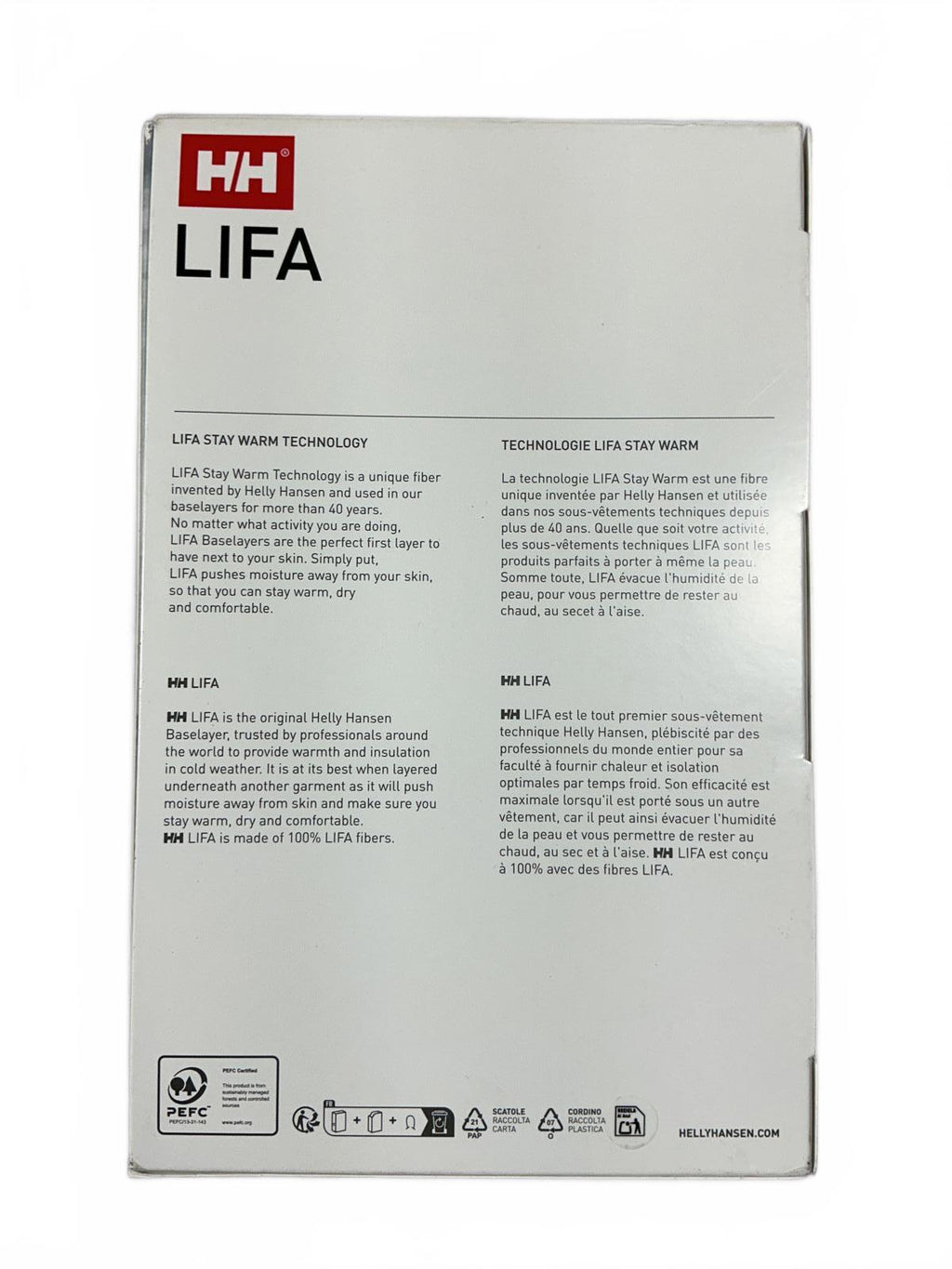 Helly Hansen LIFA Base Layer Pants Fitted Size M