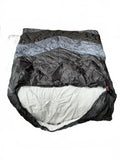 MalloMe Single Sleeping Bag Black Grey Polyester Camping Travel Outdoor