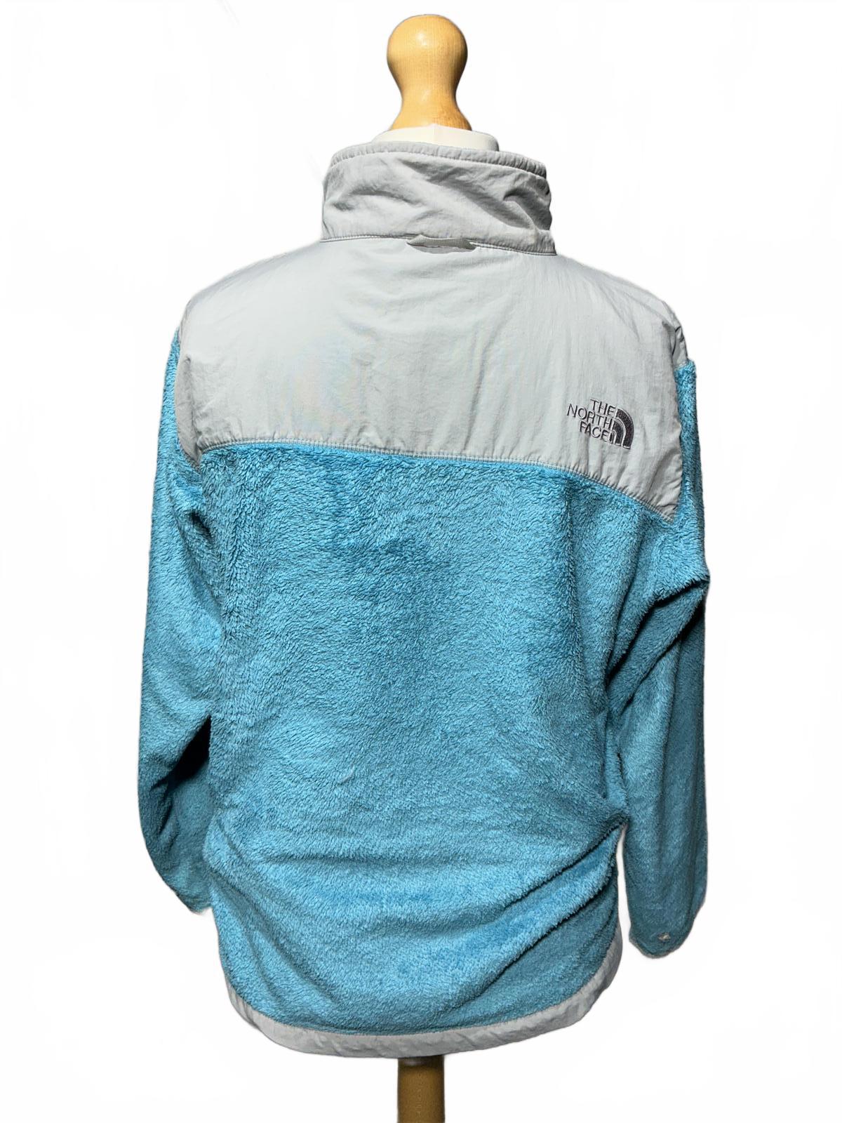 The North Face Girls Fleece Jacket Light Blue and Grey