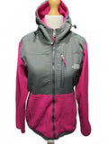 The North Face Women's Hooded Fleece Jacket Pink and Grey